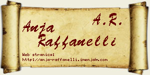 Anja Raffanelli vizit kartica